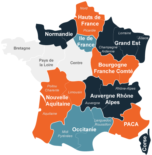 Carte des cures thermales en France
